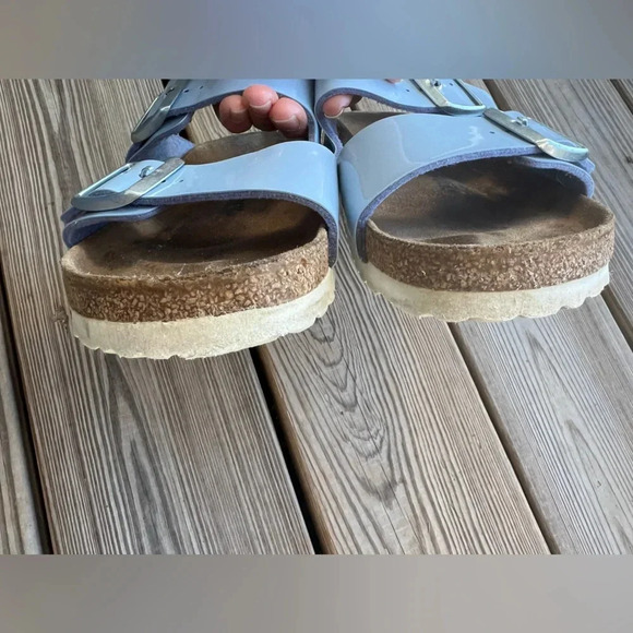 BIRKENSTOCK ARIZONA DOVE BLUE PATENT Sz 40 M7 W9 - Picture 6 of 8